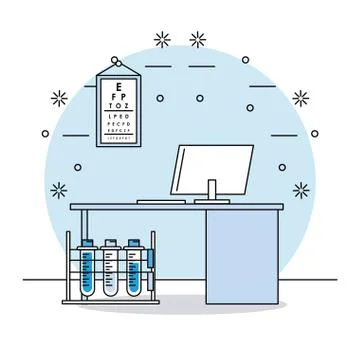 Consulting room medical elements 스톡 일러스트