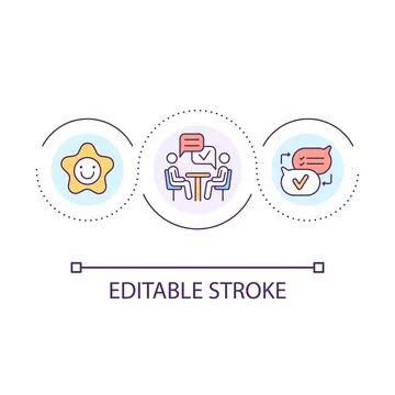 Consulting service loop concept icon Stock Illustration