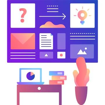Consulting service vector icon isolated on white Stock Illustration