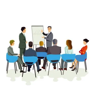 Consulting, training, advanced training Stock Illustration