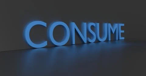 Consume Word Stock Illustration