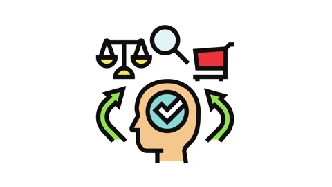 Consumer behavior color icon animation Stock Footage 326111056