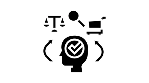 Consumer behavior glyph icon animation Stock Footage 326148052