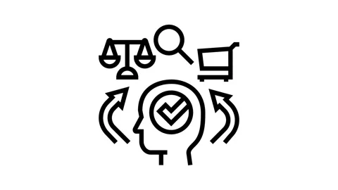 Consumer behavior line icon animation Stock Footage 326127903