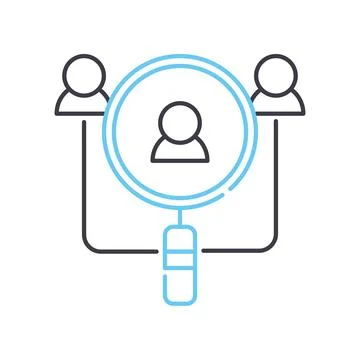 Consumer behavior line icon, outline symbol, vector illustration, concept sign Stock Illustration