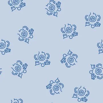 Consumer behavior line seamless pattern Illustrazione stock