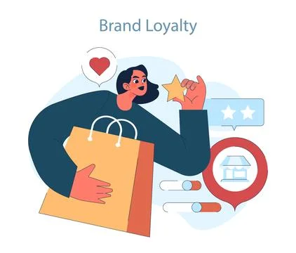 Consumer behavior. Purchase journey. Relationship between consumers Illustrazione stock