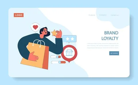 Consumer behavior web or landing. Purchase journey. Relationship Stock Illustration