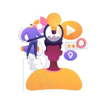 Consumer behaviour abstract concept vector illustration. Illustrazione stock