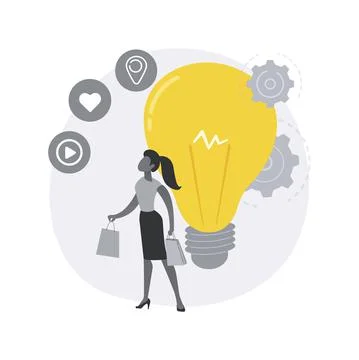 Consumer behaviour abstract concept vector illustration. Stock Illustration