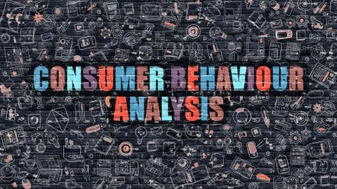 Consumer Behaviour Analysis on Dark Brick Wall Stock Illustration