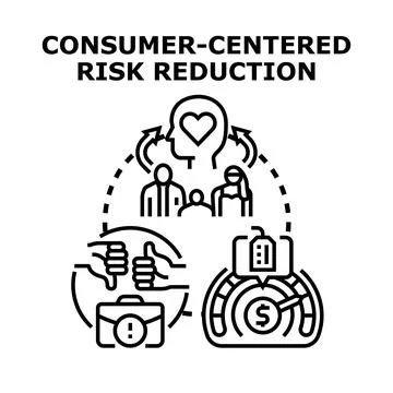 Consumer centered risk reduction improving customer experience Stock Illustration