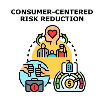 Consumer centered risk reduction improving customer experience Stock Illustration