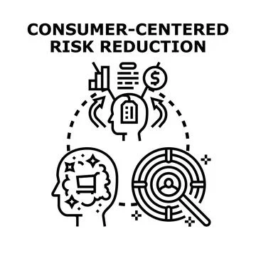 Consumer centered risk reduction strategy and customer behavior Stock Illustration