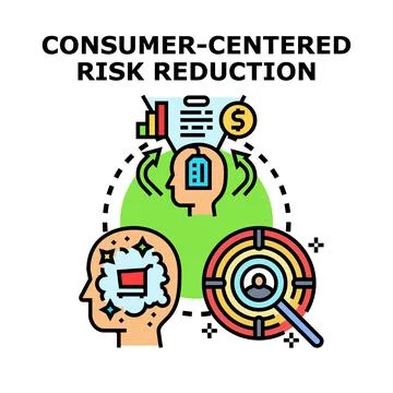 Consumer centered risk reduction strategy and customer behavior Stock Illustration