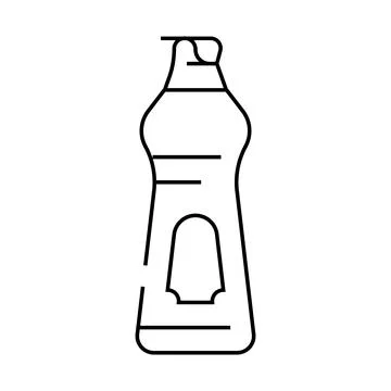 Consumer chemicals line icon vector illustration 스톡 일러스트