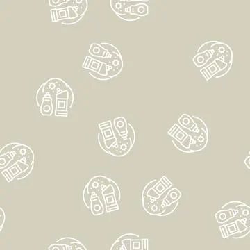 Consumer chemicals line seamless pattern Stockillustratie