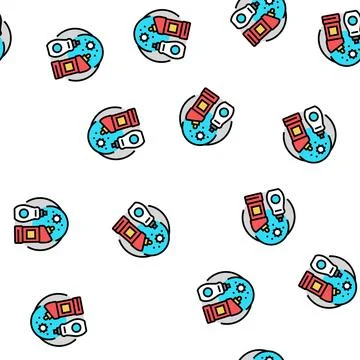 Consumer chemicals vector seamless pattern Stock Illustration