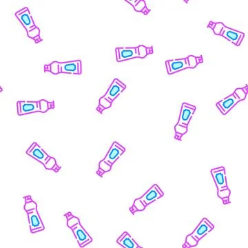 Consumer chemicals vector seamless pattern Stockillustratie