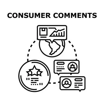 Consumer comments feedback and review concept Stock Illustration