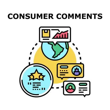 Consumer comments feedback and review concept Illustrazione stock