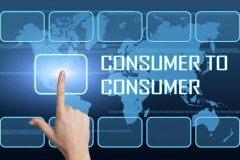 Consumer to Consumer Illustrazione stock