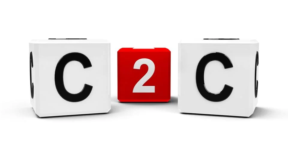 Consumer to consumer Stock Illustration