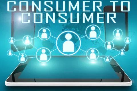 Consumer to Consumer Stock Illustration