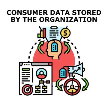 Consumer data analysis for targeted marketing campaigns Stock Illustration