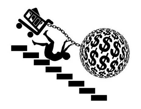 Consumer Debt Trap Illustrazione stock