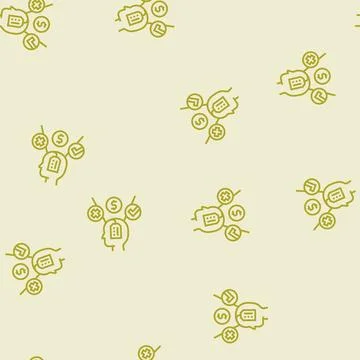 Consumer decision making consumer behavior line seamless pattern Illustrazione stock