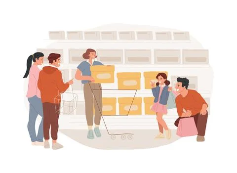 Consumer demand isolated concept vector illustration. Ilustración de archivo