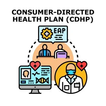 Consumer directed health plan choosing healthcare services system 스톡 일러스트