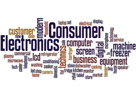 Consumer Electronics, word cloud concept Stock Illustration