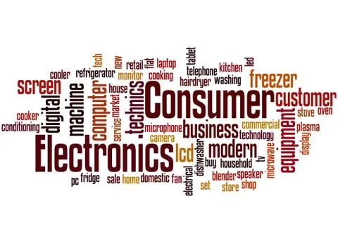 Consumer Electronics, word cloud concept Stock Illustration