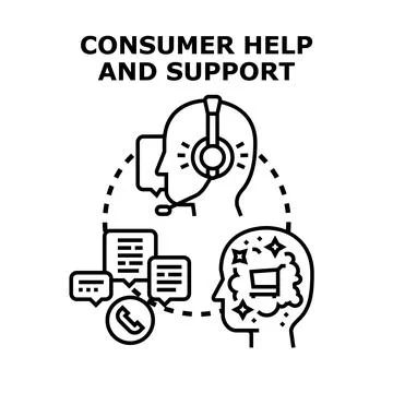 Consumer help and support concept illustration 스톡 일러스트