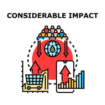 Consumer impact on natural resources and market growth Stock Illustration