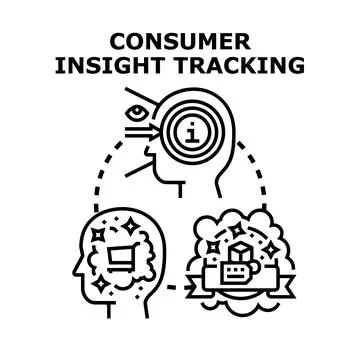 Consumer insight tracking process for business intelligence Stock Illustration