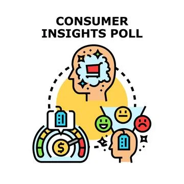 Consumer insights poll analyzing customer behavior Stock-Illustration