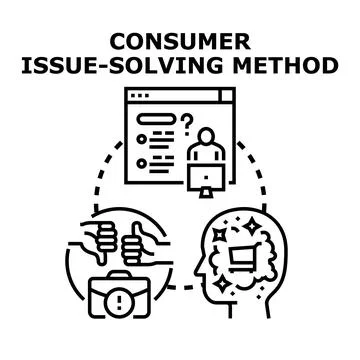 Consumer issue solving method concept vector Stock Illustration