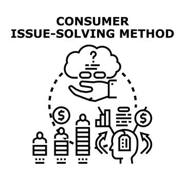Consumer issue solving method for customer support 스톡 일러스트