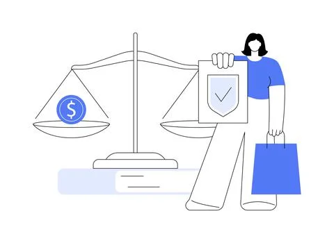 Consumer law abstract concept vector illustration. Stock Illustration