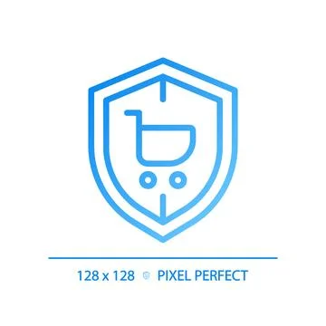 Consumer law pixel perfect gradient linear vector icon Ilustração Stock
