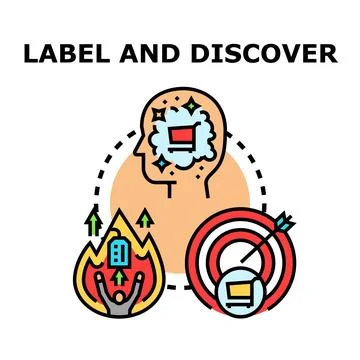 Consumer mind discovering product data with marketing strategy Stock Illustration