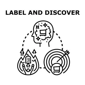 Consumer mind discovering product data with marketing strategy Stock Illustration