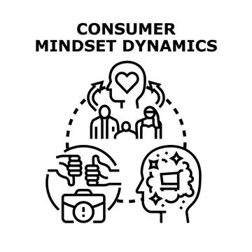 Consumer mindset dynamics shaping business purchase decisions Stock Illustration