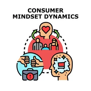 Consumer mindset dynamics shaping business purchase decisions Stock Illustration