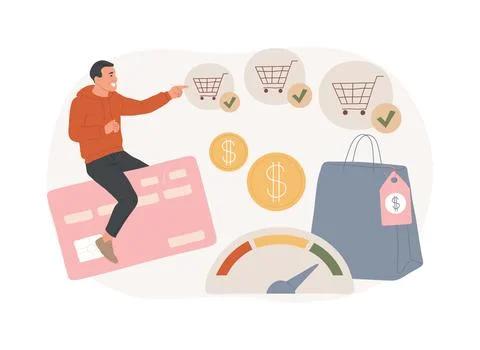 Consumer motivation isolated concept vector illustration. Ilustración de archivo