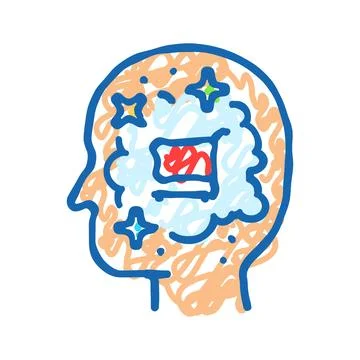 Consumer needs consumer behavior icon doodle illustration Stock Illustration