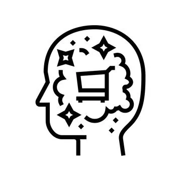 Consumer needs consumer behavior line icon vector illustration Stock Illustration